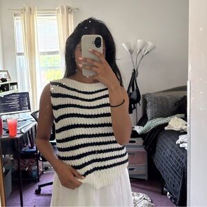 Abercrombie striped Knit Sleeveless Sweater